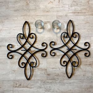 Wall decor candle holders -set of 2